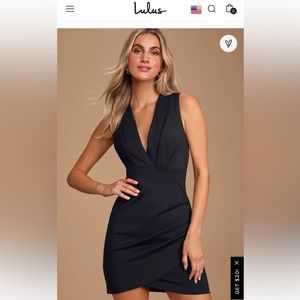 Lulus black mini dress size L